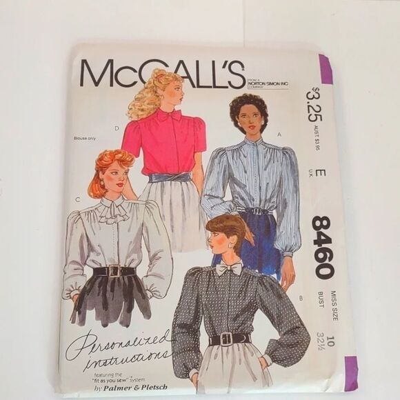 Vintage McCall's Blouses Sewing Pattern Uncut Size 10 - Picture 1 of 8